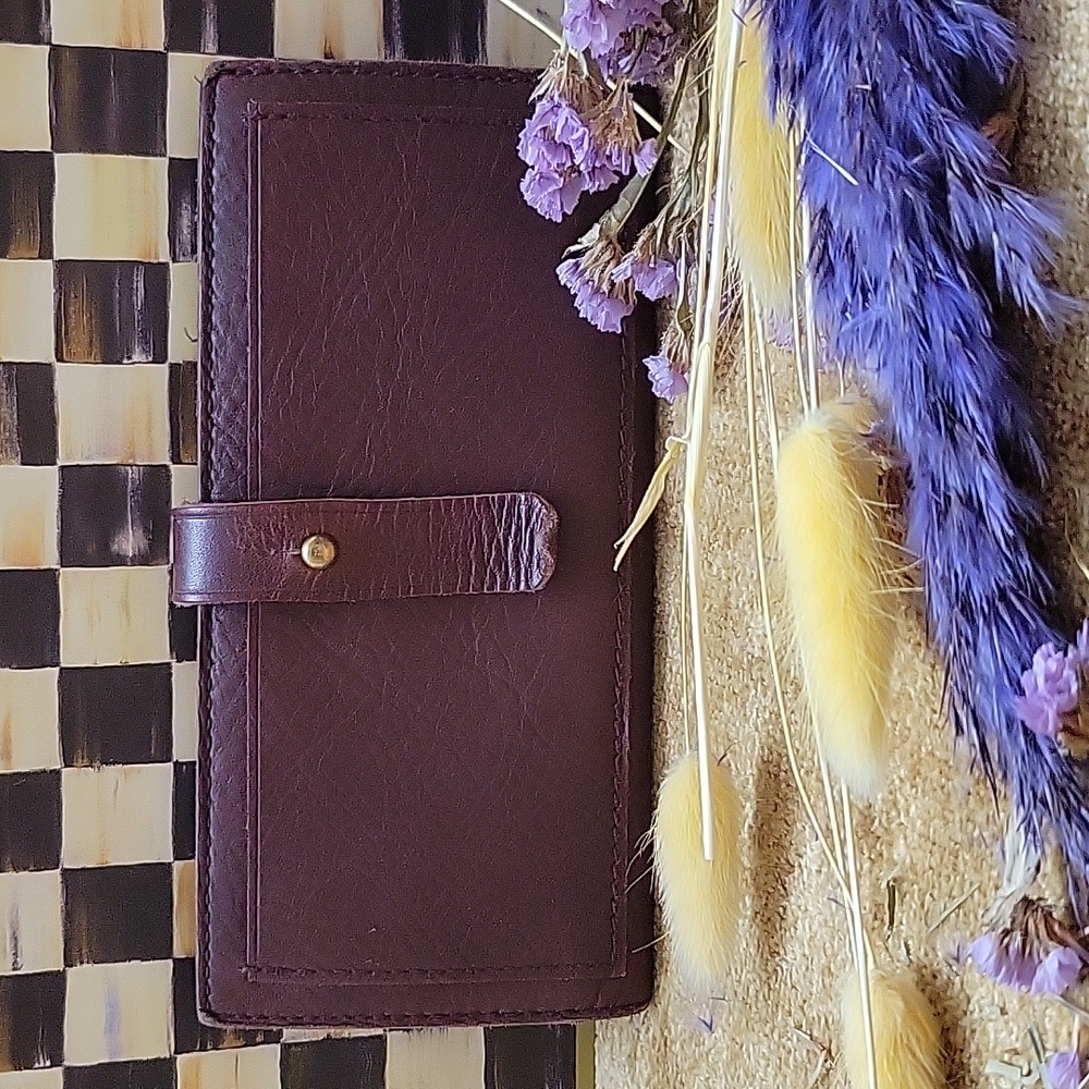 Madewell Burgundy (disc) Leather Post Wallet